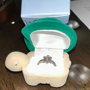 Avon STERLING Silver Turtle ADJUSTABLE TURTLE IN TURTLE BOX Ring